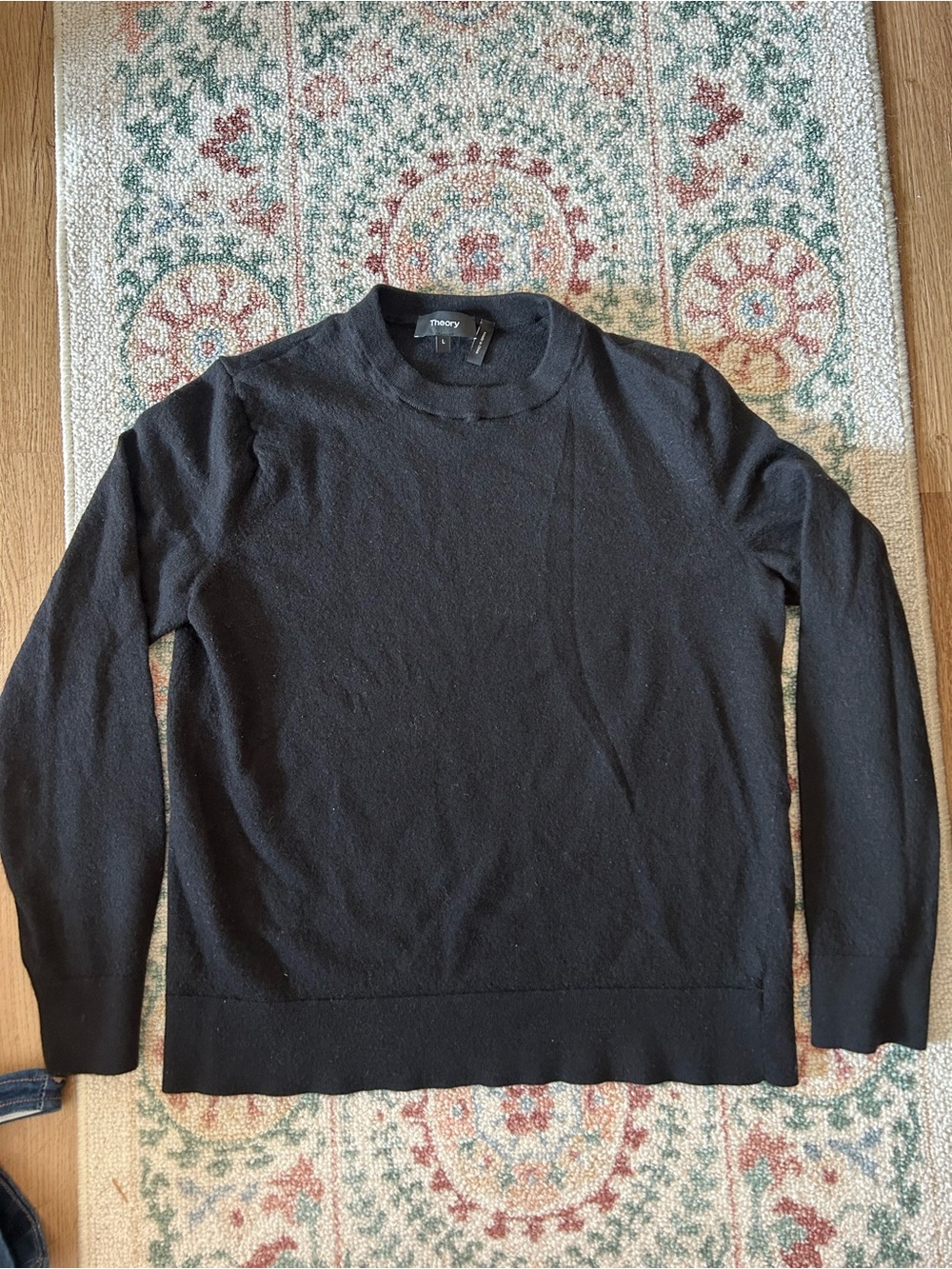 Theory Black Crewneck Sweater